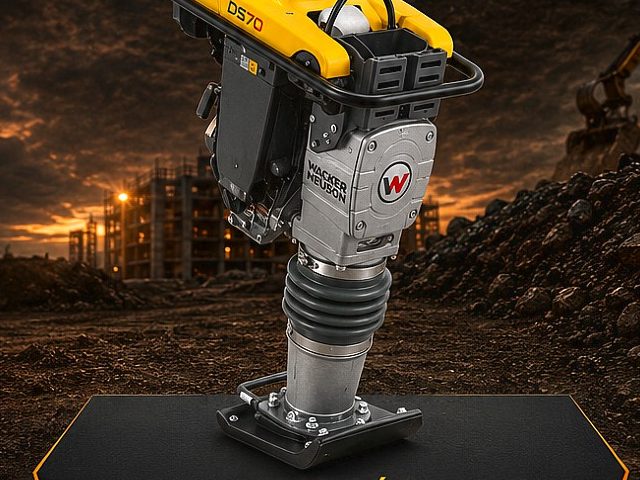 Apisonador Wacker Neuson BS68-4A compactando una zanja
