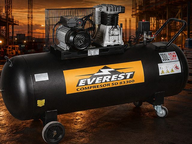 Compresor de aire Everest bicilíndrico de 300 litros