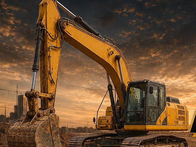 Retroexcavadora y grúa horquilla en arriendo de FullMak Chile